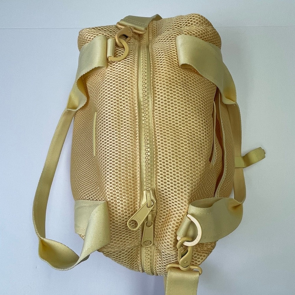 Dagne Dover Landon Carryall Mesh Duffel Bag Yellow Medium Travel Gym Tote - Picture 9 of 16